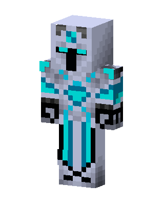 Gray Masked Hero skin, 3D preview