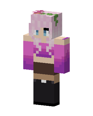 Pink Anime Girl skin, 3D preview