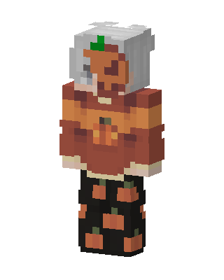 Pumpkin Girl Minecraft Halloween skin