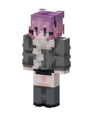 Pink Hoodie Girl skin, 3D preview