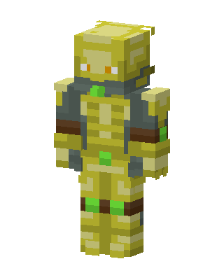 Golden Armor Knight skin, 3D preview