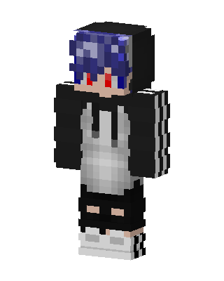 Blue Hair Hoodie Minecraft skin