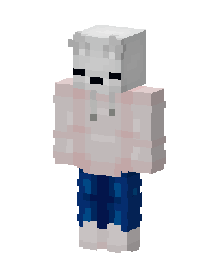 Skull Hoodie Kid skin, 3D preview