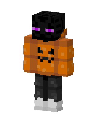 Pumpkin Enderman skin, 3D preview