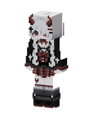 White Student Girl skin, 3D preview