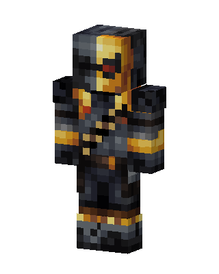 Black Masked Knight Boy skin, 3D preview