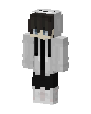Panda Hoodie Boy skin, 3D preview