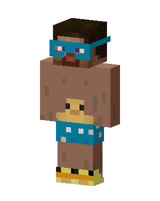 Swimmer Steve skin, 3D preview