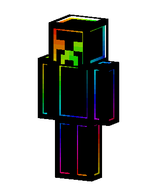 Rainbow Creeper skin, 3D preview