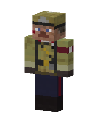 Khaki Officer skin, 3D preview