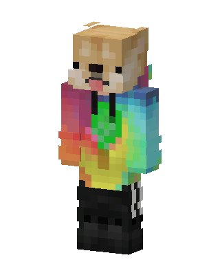 Rainbow Doge Minecraft skin