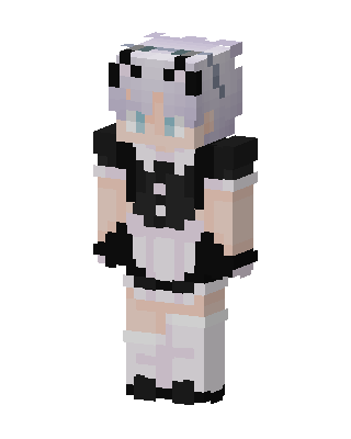 Maid Girl skin, 3D preview