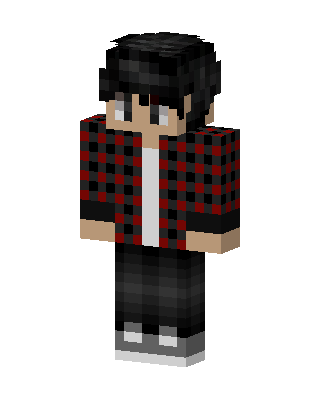 Plaid Shirt Boy skin, 3D preview