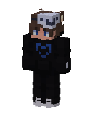 Panda Hoodie Boy skin, 3D preview