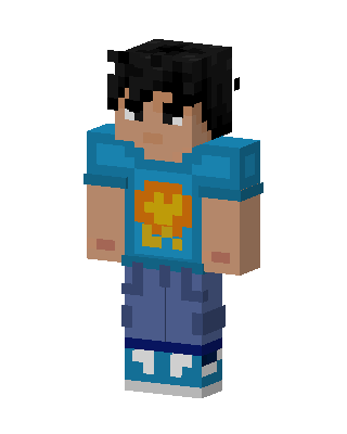 Spiky Hair Kid skin, 3D preview