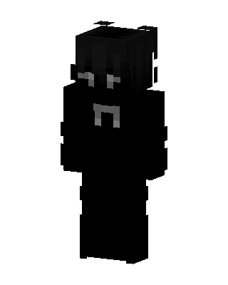 Black Villain Minecraft goth skin