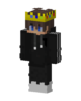 Crowned Hoodie Boy skin, 3D preview