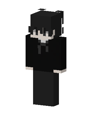 Shadow Hoodie Boy skin, 3D preview
