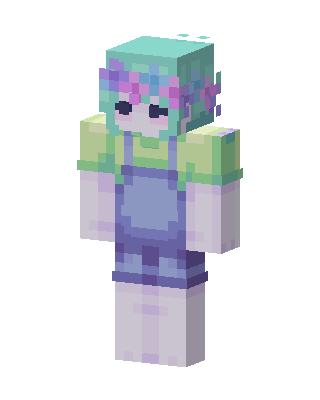 Pastel Flower Girl skin, 3D preview