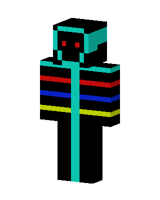 Black Glowing Pride Boy skin, 3D preview