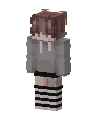 Cozy Hoodie Girl skin, 3D preview