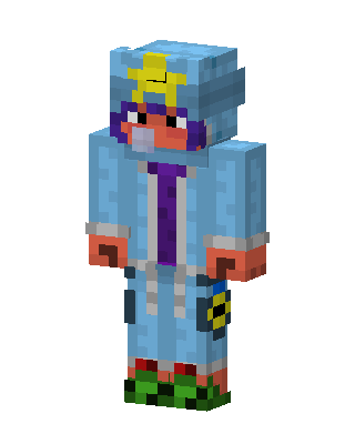 Gulpin Hoodie skin, 3D preview