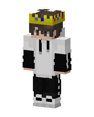 Crowned Hoodie Boy skin, 3D preview
