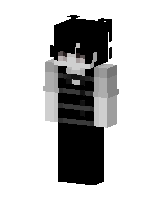 Black Emo Girl skin, 3D preview