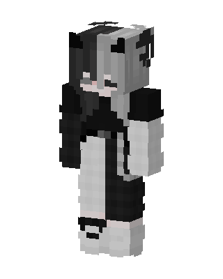 Gray Anime Girl skin, 3D preview