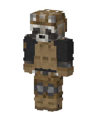 Brown Masked Animal Boy skin, 3D preview