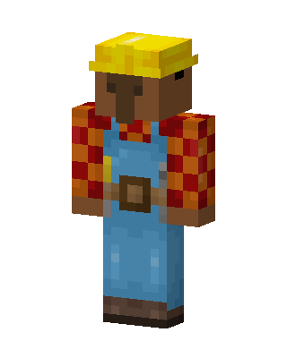 Construction Worker skin, 3D preview