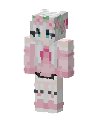 White Animal Girl skin, 3D preview