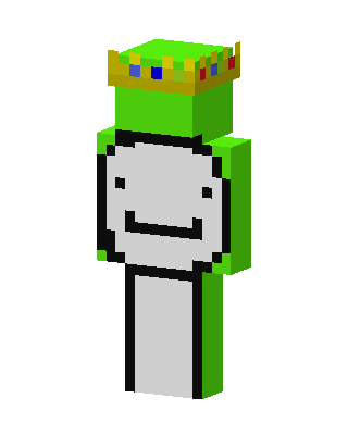 Dream With Crown Minecraft green skin