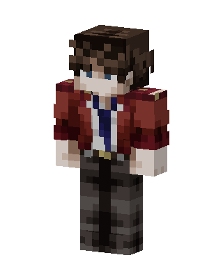 Red Jacket Boy skin, 3D preview