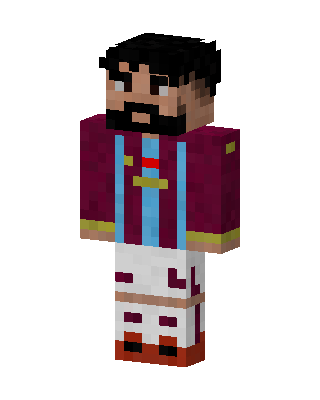 Claret Football Fan skin, 3D preview
