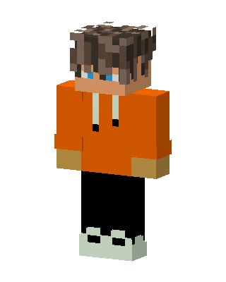 Orange Hoodie Boy Minecraft skin