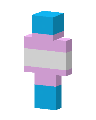 Trans Pride skin, 3D preview