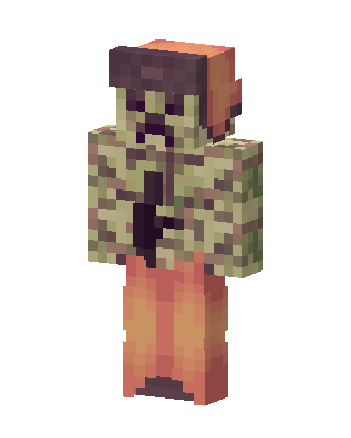 Creeper Hoodie skin, 3D preview