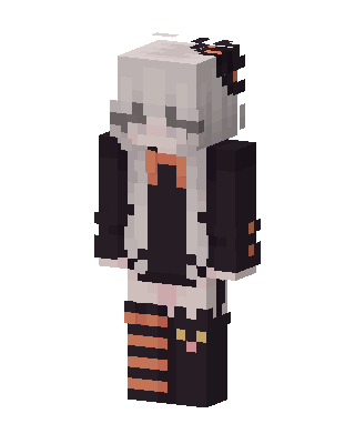 Halloween Cat Girl skin, 3D preview