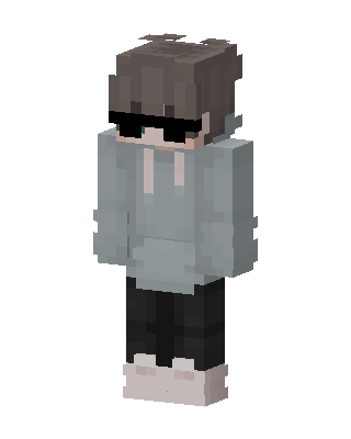 Gray Hoodie Boy Minecraft skin