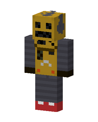 Withered Chica skin, 3D preview
