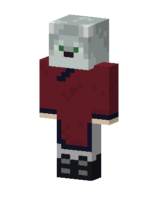 Red Robed Wolf skin, 3D preview