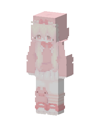 Pink Bunny Girl skin, 3D preview