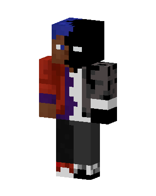Black Masked Gamer Boy skin, 3D preview