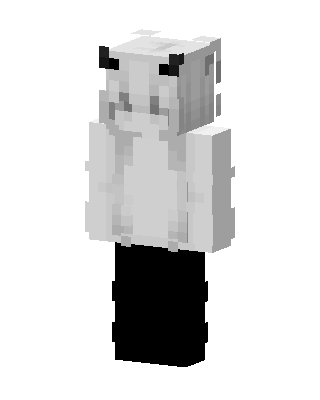 Monochrome Cat Girl skin, 3D preview