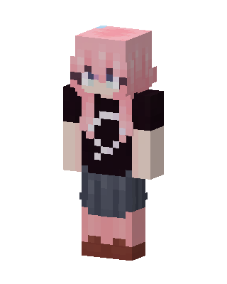 Pink Anime Girl skin, 3D preview