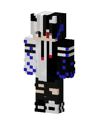 Split Wolf Hoodie skin, 3D preview