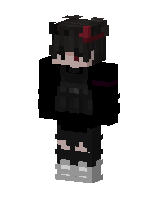 Gothic Red Ribbon skin, 3D preview