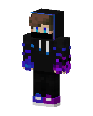 Galaxy Hoodie Boy skin, 3D preview