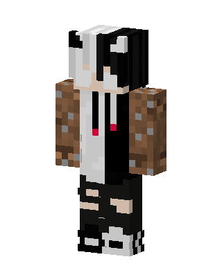 Panda Hoodie Boy skin, 3D preview